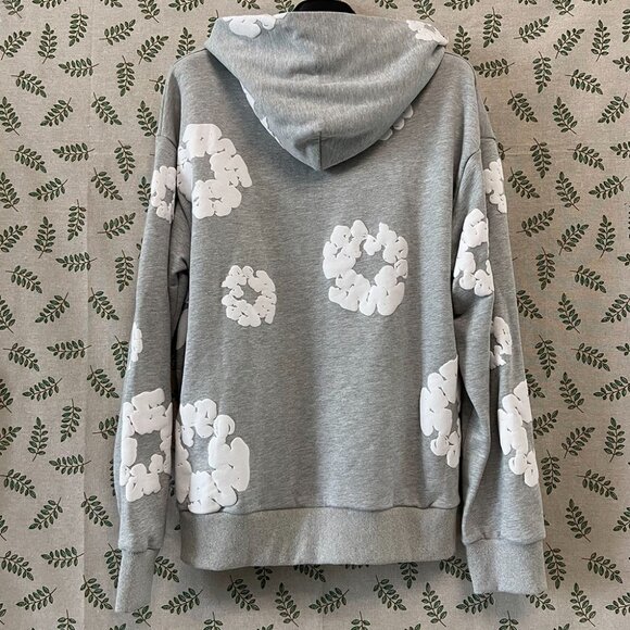 Denim Tears White Full Printed Ring Gray Hooded Sweatshirt - Picture 3 of 6